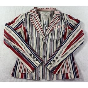 Tommy Hilfiger Jacket Women’s Size 4 Striped Blazer Color block Casual 2004 YTK
